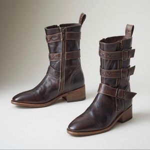 BED STU Blanchett Women Leather Heeled Boots